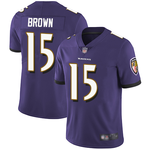 Baltimore Ravens Limited Purple Men Marquise Brown Home Jersey NFL Football #15 Vapor Untouchable